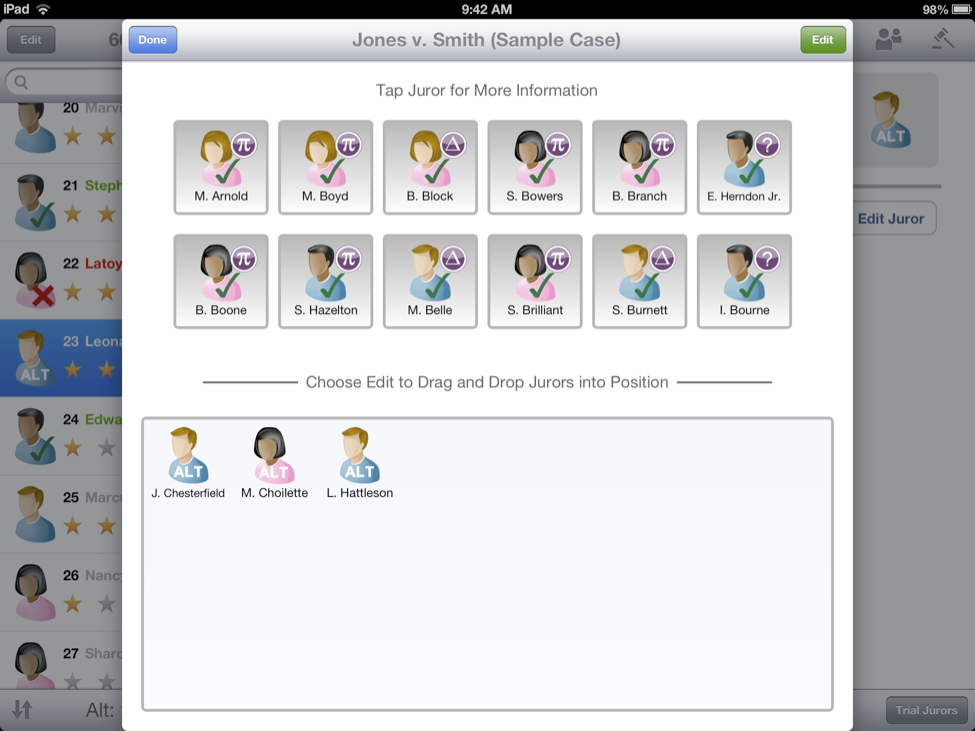 Juror Seating Chart